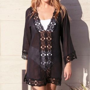 La Blanca Island Fare V-Neck Swimsuit Cover Up Tunic Size XL